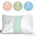 Bamboo Pillows for Sleeping Set of 2 - Standard Queen Size - Adjustable Loft Cool Shredded Memory Foam Bed Pillow - Cooling Hypoallergenic Luxury Cover - Comfort for Back Side and Stomach Sleeper (2) - B078WFXW3K