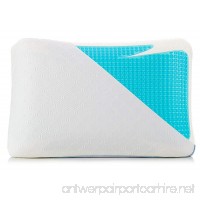 Cooling Pillow – Blue Gel Memory Foam Bed Pillows for Sleeping Cool – Includes High Tech Hypoallergenic Heat Dispersing Fabric Cooling Pillow Protector Cover with Zipper and Unique Ergonomic Design - B075SDW1NJ