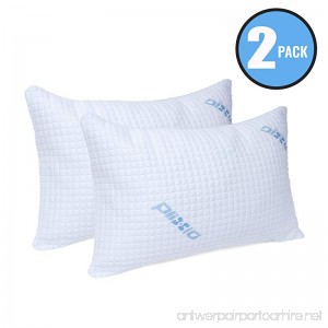 Deluxe Cooling Shredded Memory Foam Pillow with Bamboo Hypoallergenic Cover- 2 Pack King - B0778S3NBJ