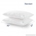 downluxe Set of 2 Hypoallergenic Down Alternative bed pillows - Hotel Collection Plush Pillow Firm Density Standard Size 20x26 - B077NV3Y7T
