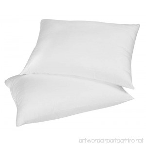East Coast Bedding Premium Quality European 800 Fill Power 100% White Goose Down Pillow Set – 100% Luxury Cotton Sateen Shell – Set Of Two Pillows (King) - B01N0SZ2KK