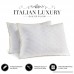 Italian Luxury Quilted Pillow (2-Pack) - Hotel Quality Plush Gel Fiber Filled Pillow with a quilted cover and sateen piping - Hypoallergenic & Dust Mite Resistant - King - B0771TVF7D