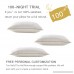 Lofe Adjustable Side Sleeper Pillow Hotel Collection - Goose Down Alternative Pillow 2 pack - Hypoallergenic Hospital Bunk Bed Pillow for Stomach Sleeping Queen Size (Dot White) - B0795DP8RC