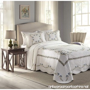 Modern Heirloom Collection Heather Cotton Filled Bedspread King 120 by 118-Inch - B0083FYI0C