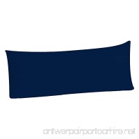 Body Pillowcase Pillow Cover 20 x 54  100% Brushed Microfiber  Body Pillow Cover  (Envelope Closure  Midnight Blue) - B07BZFHMCK