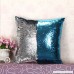 Boshen Sequin Through Pillow Case Pillowcase Covers Reversible 16x16 with Zipper Decorative Color Changing 11 Colors Set of 1 2 4(Blue + Silver 1) - B0772L6GDC