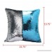 Boshen Sequin Through Pillow Case Pillowcase Covers Reversible 16x16 with Zipper Decorative Color Changing 11 Colors Set of 1 2 4(Blue + Silver 1) - B0772L6GDC
