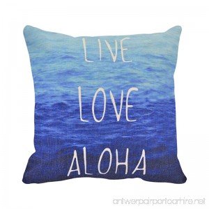 Decorative Pillow Cover Throw Tropical Hawaiian Pineapple Cushion (live love aloha) - B01MXXY6JT