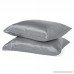 DreamHome Satin Pillow Case with Zipper 2 Pillow Cases (Standard Charcoal) - B06XB6BJMD