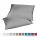 Empyrean Bedding Set of 2 Premium Standard-Size Pillowcases Microfiber Linen Hypoallergenic & Breathable Design Soft & Comfortable Hotel Luxury - Silver Light Gray - B06XP3H9KT