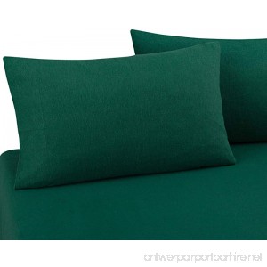 FLANNEL PILLOWCASES by DELANNA 100% Cotton Brushed on both sides for added comfort Standard Size 20 x 30 170 Gsm Includes 2 Pillowcases (Standard Hunter Green) - B01IRGRS58