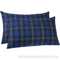 Pinzon 160 Gram Plaid Flannel Pillowcases - Standard  Blackwatch Plaid - B06XPBQCCN