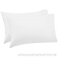 Pinzon 500-Thread-Count Pima Cotton Sateen Pillowcases - Standard  White (Set of 2) - B00CL5TMAQ