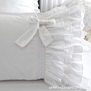 Queen's House Pillow Covers White Pillowcases Set of 2-Queen E - B072KKLB7J