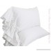 Queen's House White Pillowcases Queen Size Set of 2-Style G - B06XVNPS5P
