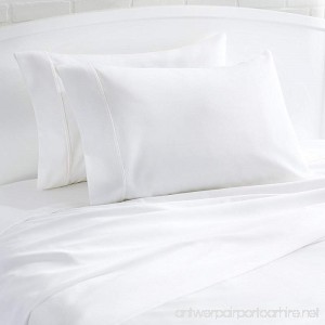 The Dorchester 100% Egyptian Cotton Percale Pillow Case pair Anti Bacterial Treatment with Z hemming Soft Feel White Standard - B07CJTKJW1
