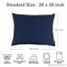 uxcell Zippered Standard Pillow Cases Pillowcases Covers Egyptian Cotton 300 Thread Count 20 x 26 Inch Navy Blue Set of 2 - B0756WHLMF