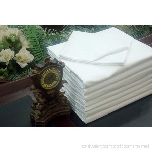 12 Full XL Flat Sheet White T-200 Percale Hotel Linen - B00IUL19HO