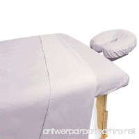Atlas Solid White Flat Bed Small Draw Sheets 54x72 inch  60-Sheets  Breathable  Durable Cotton Blend for Massage Tables  Nursing Homes  Medical Facilities and Chiropractors - 130 Thread Count - B07DZ1PWV8