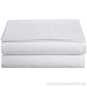 Cathay Home Hospitality Luxury Soft Flat Sheet of 100-Percent Microfiber Construction King Size White Color - B008EHUQ78