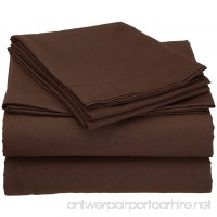 Chocolate Solid (48X75) Three Quarter Size Ultra Soft Natural 4 PCs Bed Sheet Set 15 Deep Elastic All Round 100% Cotton 400-Thread-Count Extremely Stronger Durable By Aashi - B072ZYSW8S