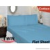 Crescent Comfy 100% Cotton Flat Hospital light blue Bed Sheets - B01EG7FQSS