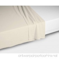 Eyelet Home Decor 800 Thread Count 100% Egyptian Cotton Ultra Soft 1 Piece Flat Sheet (Top Sheet Only) Quality King Size Ivory Color - B076WZ499X
