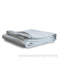 Ginkova Stonewashed Flat Sheet | 100% Soft Cotton (Harbor Mist  Full/Queen) - B078SDFMHK