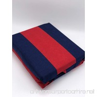 GT RED & BLUE RUGBY STRIPE FLANNEL TWIN FITTED SHEET COTTON - B07D93BLPY