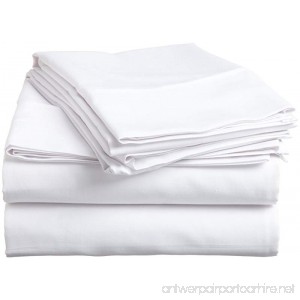 Jmr White Bed Flat Sheets Twin Size 66x104 Percale T180 6 Pack - B0757ZSS2F