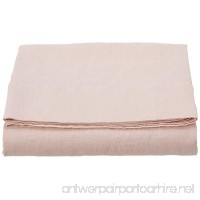 LinenMe Stone Washed Bed Linen Flat Sheet  66 x 102  Rosa - B016O0AN8I