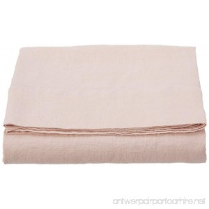 LinenMe Stone Washed Bed Linen Flat Sheet 66 x 102 Rosa - B016O0AN8I