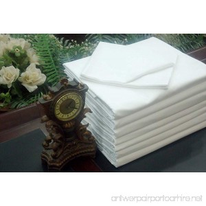 Lot 12 Flat Sheet White T-250 Percale Hotel Linen (Available in Bulk/Dozens) (Queen) Union Hospitality Sheets Wholesale - B00IZBEG56