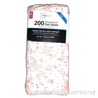 Mainstay 200 Thread Count Single Flat Bed Sheet - Full (Peach Floral) - B07CXRBQGK