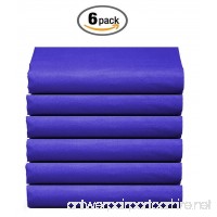 Meraki Ultra-Soft 1800 Series Microfiber Solid Flat Sheet (Pack of 6  Twin  Royal Blue)- Top Sheets Brushed Microfiber Linen - Hypoallergenic Bedding Bedroom Essentials - B07FN7J62H