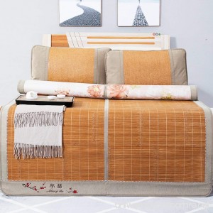 Summer sleeping mat Bamboo mat Double-sided folding Ultra soft cool bedding Queen Mattress-A 150x195cm(59x77inch) - B07CYTWCTM