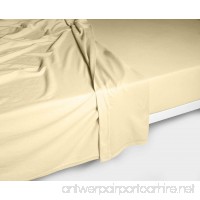 Twin Jersey Knit Flat / Top Sheet Only  Super Soft  Hypoallergenic  Poly Cotton  Standard Twin Size (98" x 69")  Yellow  Pack of 1 - B073HKXF6V