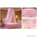 Canapys Hmane Round Elegant Lace Hanging Bedding Mosquito Net Dome Top Princess Bed Canopy Netting for beds girls - (Pink) - B07B7H4G6V