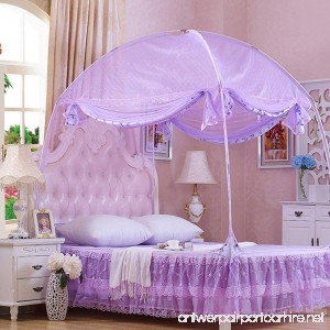 CdyBox Princess Mosquito Net Bed Tent Canopy Curtains Netting with Stand Fits Twin Full Queen(Full/Queen Purple) - B01EUW66E2