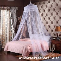 Cozyholy Luxury Mosquito Net for King/Queen/Single Bed Lace Dome Sleeping Bedding Net Curtains (white) - B07D3NNJRX