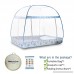 DIMPLES EXCEL Mosquito Bed Net Tent for Double Beds Foldable with full Bottom 79'' (L) 59.1''(W) 67''(H) (2x1.5x1.45m) (Blue) - B07D4CKNLK
