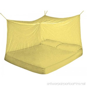 Fine Mesh 100% Polyester Mosquito Net for Beds. Chemicals Free Protection. Size (Queen Color Yellow) - B07B6R8XB1