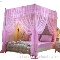 Mengersi 4 Corner Post Princess BedCurtain Canopy Mosquito Net For Girls Bed Canopies (Pink  Queen) - B077SHNGZZ