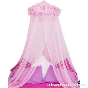 Mombasa Feather Boa Mosquito Net Twin and Full Bed Canopy Pink - B00N6EHCIU