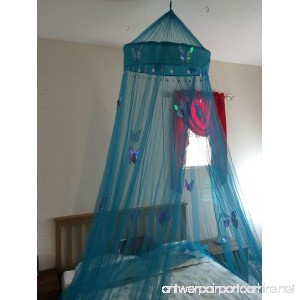 OctoRose Butterfly Bed Canopy Mosquito NET Crib Twin Full Queen King (Teal Blue) - B00YNJ2048