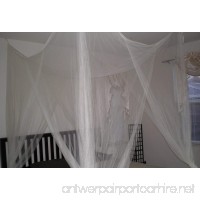 OctoRose Cream 4 Corner/Post Bed Canopy Functional Mosquito Net Queen King - B001AN1OKQ