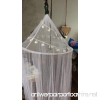 OctoRose DIY 3.75 yard Star Lace enclosed White Hoop Bed Canopy Mosquito Net Fit Crib  Twin  Full  Queen  King - B004RUJ98I