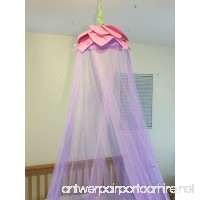 OctoRose Lotus Leaf Top Bed Canopy Mosquito Net for Bed  Dressing Room  Out Door Events (Purple) - B0182LT3PG