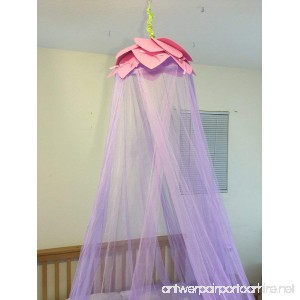 OctoRose Lotus Leaf Top Bed Canopy Mosquito Net for Bed Dressing Room Out Door Events (Purple) - B0182LT3PG