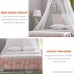 UBEGOOD Ubgood Mosquito Net Bed Canopy Lace Round Dome Net Canopy Bedding for Queen Bed Girls Toddlers Over Baby Crib Indoor or Outdoor Use White - B073GGRKRT